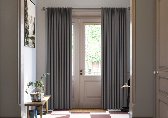 Shima Faux Silk, Slate - Made to Measure Curtains - Image 3